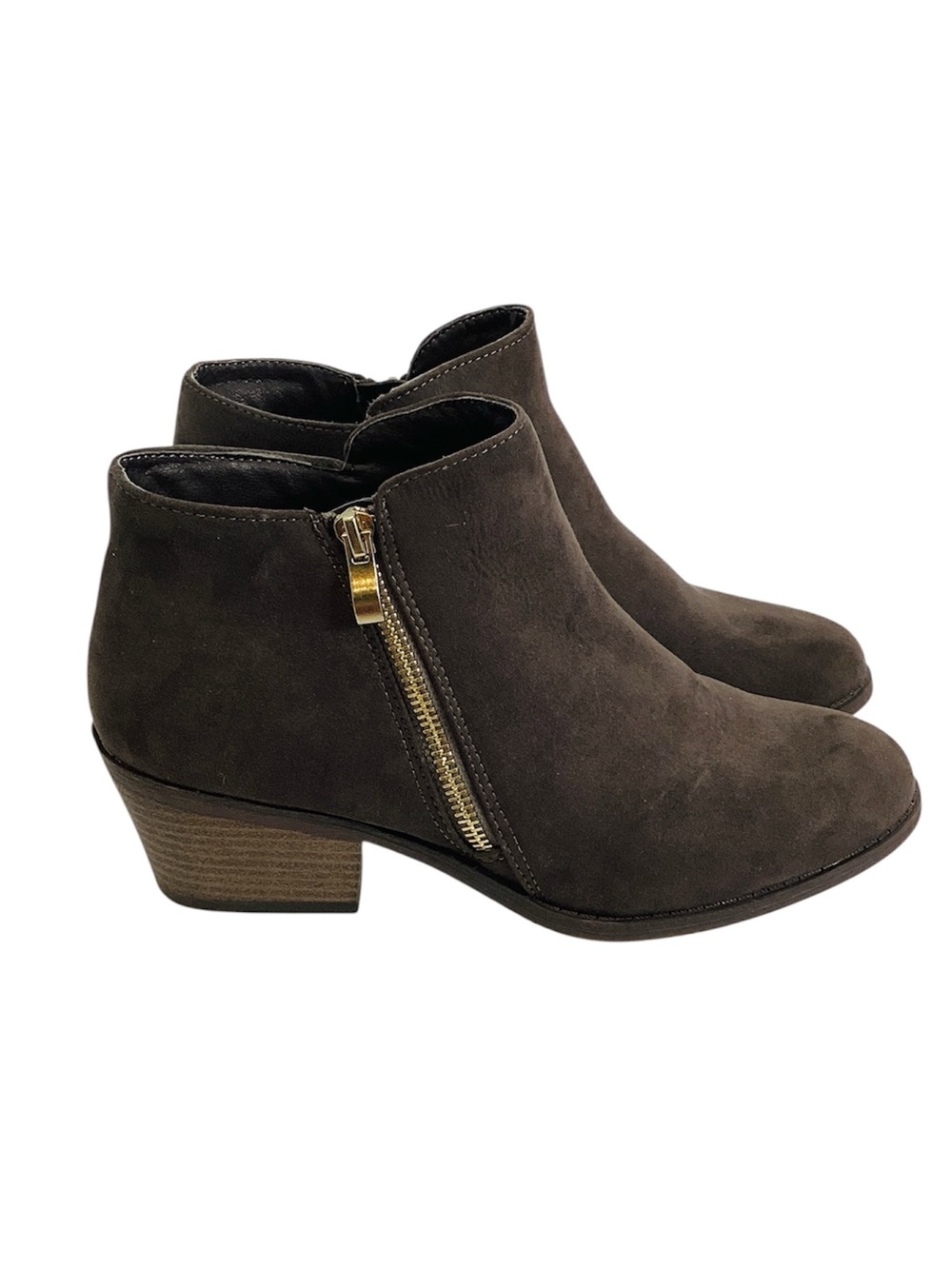 💚 George Brown Suede Like Slip-On Ankle Boots, Size 9